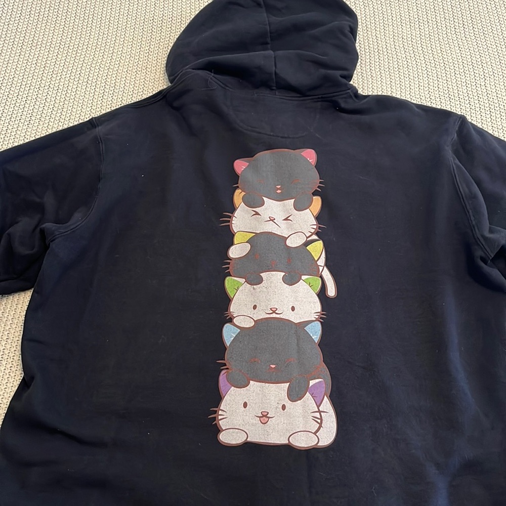 ๐๐ปโโ๏ธ๐๐ปโโ๏ธ Cute Kitty Stack Full Zip Hoodie - Picture 1 of 5